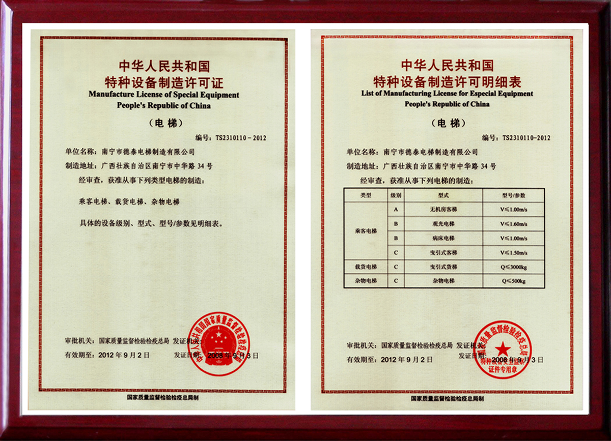 制造允许及明细表 - 声誉资质 - 接待会见565net必赢网站！